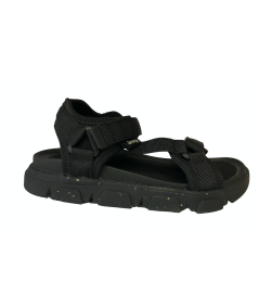 SANDALO DONNA  JEEP  JL41613 DAYTONA nero tessuto e strap antibatterica soft