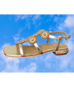 SANDALI elegante KEYS K-9480 laminato argento cipria brillante , mignon tacco 3 laccio collo