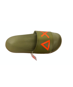 Ciabatta SUN 68 UOMO  CLASSICA fascia militare R. arancione  plantare relax  novita 2023