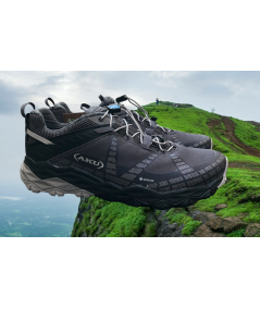 aku scarpa trecking  698 FLYROCK  gtx Black Silver  goretex-VIBRAM MEGAGRIP