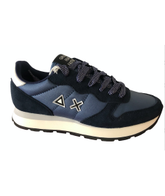 Sneakers SUN 68 Donna Z44203  tessuto e camoscio BLU bicolore plantare relax estraibile novita 24-25