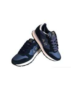 Sneakers SUN 68 Donna Z44203  tessuto e camoscio BLU bicolore plantare relax estraibile novita 24-25
