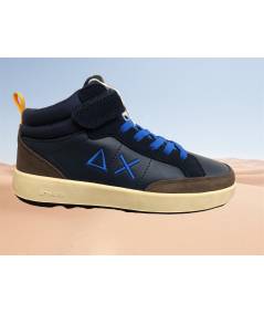 Sneakers MID -SUN 68 Ragazzo 44350 Camoscio e similpelle BLU R. marrone   A.I. 24-25