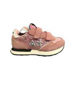 Sneakers SUN 68  rosa cipria 2 strap plantare estraibile