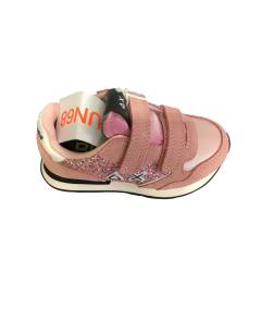 Sneakers SUN 68  rosa cipria 2 strap plantare estraibile