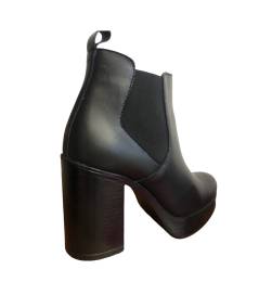 Cinzia soft (PREGUNTA ) Beatles ism  pelle liscia nera  suola in GOMMA CARARMATO tacco e platò