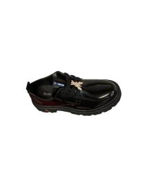 Sneakers francesina PATRIZIA PEPE PPJ883 in Pelle vernice nera allacciato sula rialzata