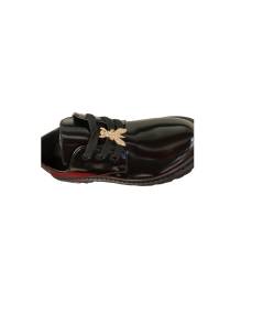 Sneakers francesina PATRIZIA PEPE PPJ883 in Pelle vernice nera allacciato sula rialzata
