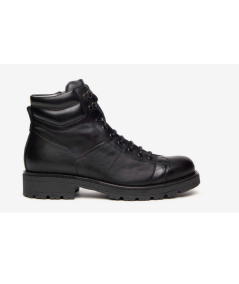 scarpa anfibio uomo nero giardini 400510 nero ingrassato allacciata e cerniera plantare estraibile