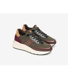 Nero Giardini  411418 Sneakers pelle bordo camoscio bordo  allacciato plantare estraibile