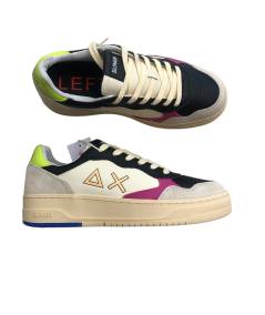 Sneakers SUN 68 UOMO 44138 Camoscio pelle Bianco nero fuxia A.I. 24-25 EDIZ LIMITATA