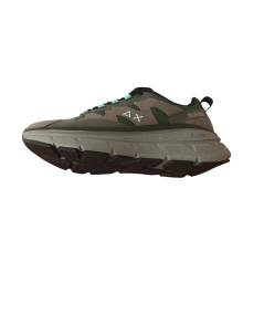 Sneakers SUN 68 UOMO 44141 tessuto teccnico- pelle -grigio verde A.I. 24-25 suola rialzata novita