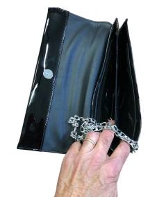 borsa Donna  e tracolla elegante nero giardini 44300 naplak NERO e rifinita argento