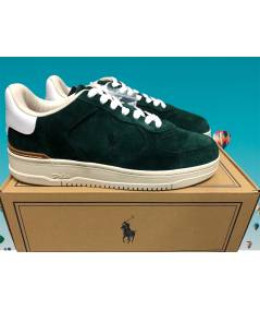 Sneakers Polo Ralph Lauren 809940315002 nabuk crosta delavato vedre bottiglia