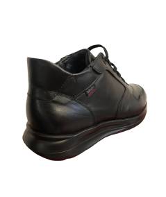 Classica polacchina UOMO Callaghan 42604 pelle nera suola rialzata ADAPTACTION