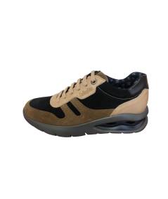 sneakers  UOMO Callaghan 45421 pelle nabuk ingrassatot moro  suola rialzata ADAPTACTION