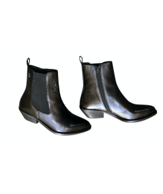 Stivaletto Texsano PATRIZIA PEPE PPJ872 in pelle nero elastico e cerniera