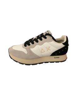 Sneakers SUN 68 Donna Z44206 pelle bianco panna nero laccio bicolore plantare relax estraibile novita 24-25