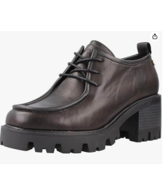 Mocassino alacciato Donna Carmela 160997 pelle nera  cararmato