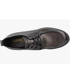 Mocassino alacciato Donna Carmela 160997 pelle nera  cararmato