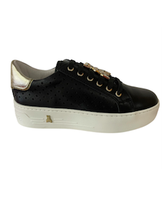 Sneakers alte PATRIZIA PEPE PPJ306 in Pelle nera allacciato e cerniera