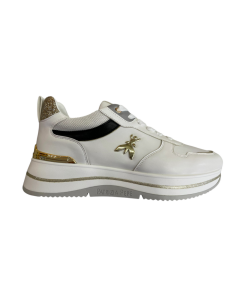 Sneakers alte PATRIZIA PEPE PPj 314 in Pelle Bianca allacciato e cerniera