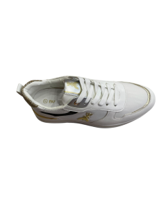 Sneakers alte PATRIZIA PEPE PPj 314 in Pelle Bianca allacciato e cerniera
