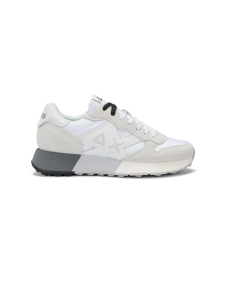 Sneakers SUN 68 UOMO 35112 camoscio e tessuto total bianco P.E. 25 EDIZ LIMITATA