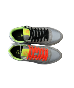 Sneakers SUN 68 UOMO 35102 camoscio e tessuto grigiogiallo arancio nero P.E. 25 EDIZ LIMITATA