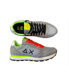Sneakers SUN 68 UOMO 35102 camoscio e tessuto grigiogiallo arancio nero P.E. 25 EDIZ LIMITATA