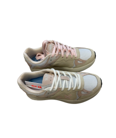 Sneakers SUN 68 Donna Z35219 camoscio tessuto pizzo panna bianco laccio bicolore plantare relax estraibile novita PE25