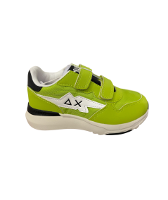 Sneakers SUN 68 Z35320 vede giallo flou 2 strap plantare estraibile