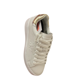 Sneakers SUN 68 DONNA Z35226 BIANCO pelle rip. oro argento plantare relax estraibile  novita P.E 25