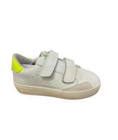 Sneakers bambino SUN 68 35340b 2strap Bianco pelle flou  plantare estraibile