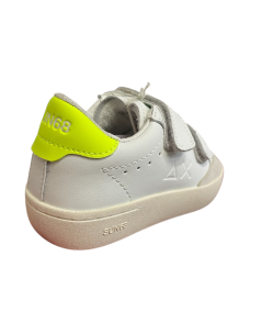 Sneakers bambino SUN 68 35340b 2strap Bianco pelle flou  plantare estraibile