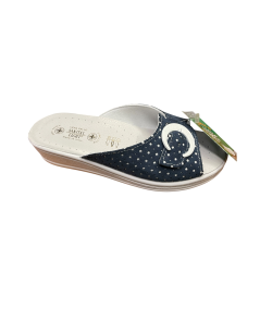 sanital Light blu camoscio anatomica con fibbia 1368