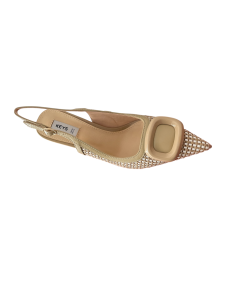 Schanel  elegante KEYS K-10852 Beige bianco, intrecciato tacco 9 laccio classico