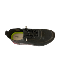 Grunland sneaker Sc0194 f6 Scarpa Donna Nabuk lavato nero  allacciata  elastico superleggera