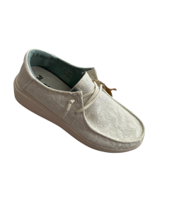 Mocassino allacciato PITAS BLOOM tessuto grezzo suola rialzata la moda comoda