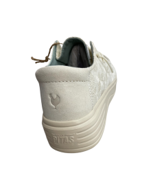 Mocassino allacciato PITAS BLOOM tessuto grezzo suola rialzata la moda comoda