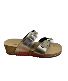ciabatta donna Grunland Memi C3044-70 Champagne suola rialzata infrapollice