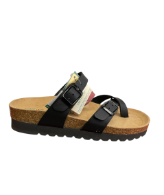 copy of ciabatta donna Grunland HOLA CB2440- nero suola rialzata infrapollice