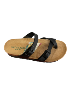 copy of ciabatta donna Grunland HOLA CB2440- nero suola rialzata infrapollice