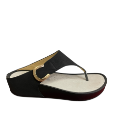 ciabatta donna Grunland DIRA CI2578- nero suola rialzata infrapollice