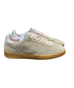 Sneakers SUN 68 donna 35229 camoscio ghiaccio panna  rip rosa P.E. 25 EDIZ LIMITATA