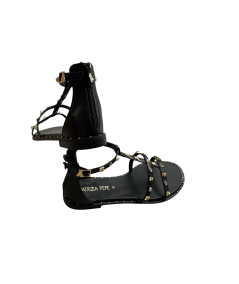 SANDALO L'eleganza PATRIZIA PEPE PPJ343 pelle con stras suola classica in cuoio