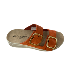 ciabatta donna Grunland Dida CE0461 mattone  suola rialzata plantare estraibile