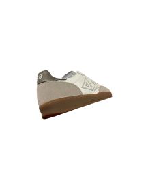 Sneakers SUN 68 donna 45242 camoscio e pelle fiore bianco   rip argento A.I 25-26 EDIZ LIMITATA