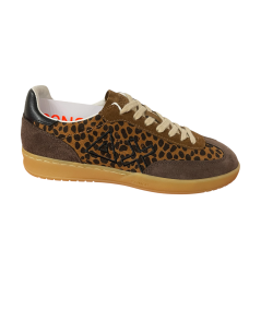 Sneakers SUN 68 donna 45241 camoscio marrone animal rip argento A.I 25-26 EDIZ LIMITATA