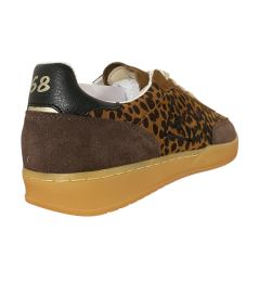 Sneakers SUN 68 donna 45241 camoscio marrone animal rip argento A.I 25-26 EDIZ LIMITATA